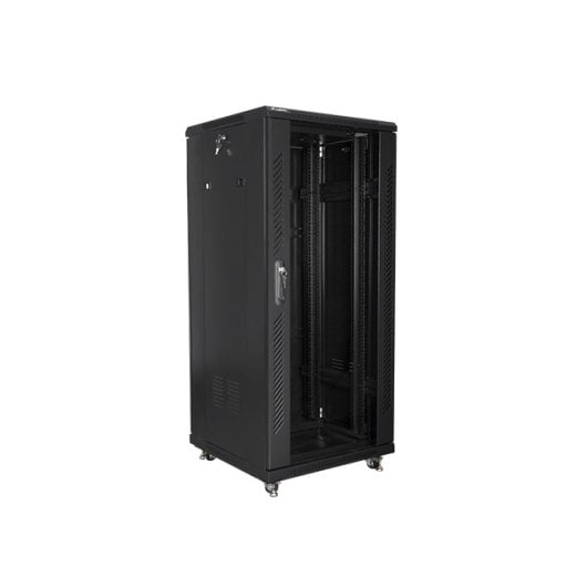 Rack Lanberg FF01-6627-12B Indépendant 27U Capacité 800 kg Verre Trempé