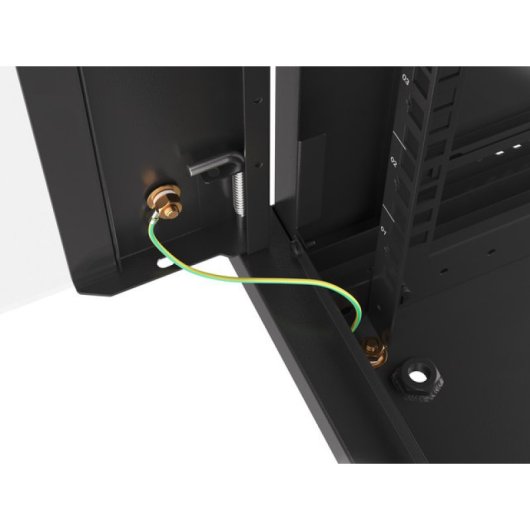 Bastidor de pared Lanberg WF01-6422-10B 22U 60kg Negro Autoinstalable IP20 Puerta de cristal