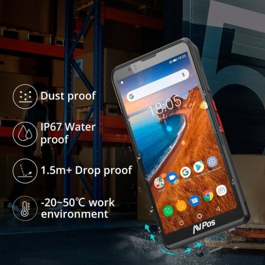 Capturador AVPos DC60 Android 12 4GB 64GB 6? NFC 4G/LTE IP65 Escáner 1D/2D 5000mAh