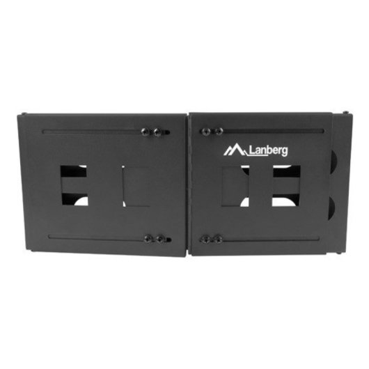 Estructura de rack Lanberg FB01-5404-10B Pared 4U Negro Acero 19" Profundidad Ajustable