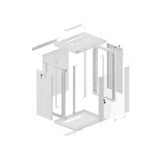 Bastidor de pared Lanberg WF01-6415-10S 15U 60kg IP20 Gris RAL7035 autoensamblable