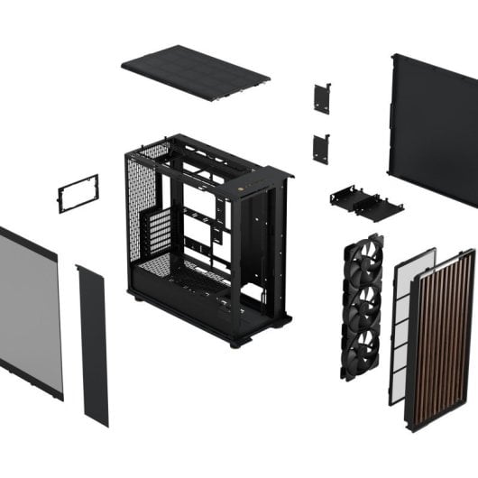 Caja Fractal Design North XL ATX Negro Carbón, máxima refrigeración y almacenamiento