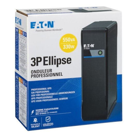Eaton 3P550I Unterbrechungsfreie Stromversorgung (USV) Standby (Offline) 0,55 kVA 330 W 4 AC-Ausgänge