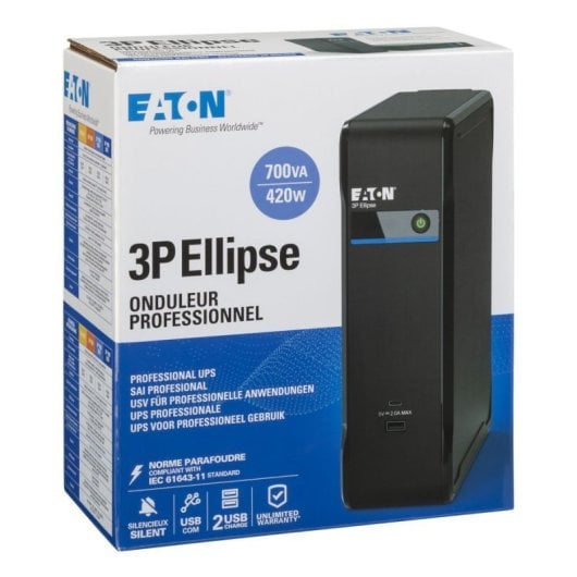 Eaton 3P700UI Unterbrechungsfreie Stromversorgung (USV) Standby (Offline) 0,7 kVA 420 W 4 AC-Ausgänge