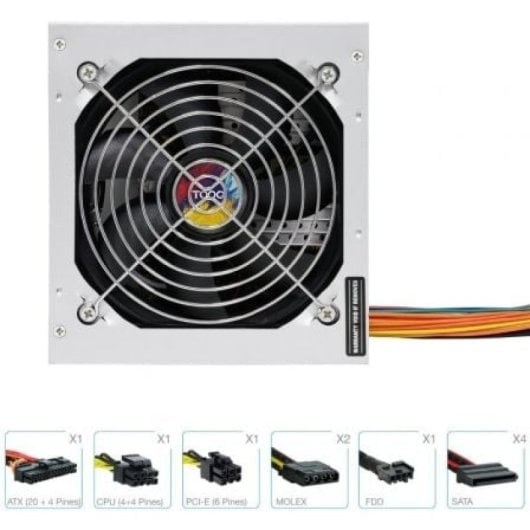 Fuente de Alimentación TooQ 550W Certificación 80 PLUS Bronze TQAPOLO-550SP Compacta y Silenciosa