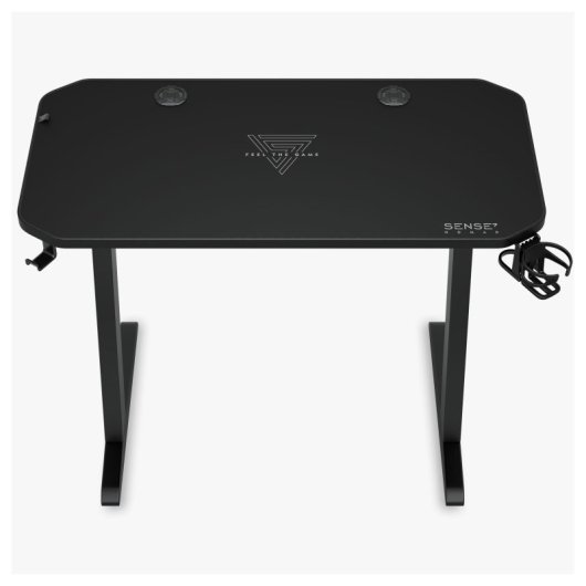 Mesa Gaming Sense7 100x50cm Acero y MDF Tapete 2mm Soporte Auriculares Portavasos