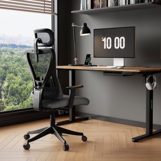 Silla de Oficina Sense7 TONE Ergonómica, Reposacabezas, Respaldo Malla, Hasta 130kg