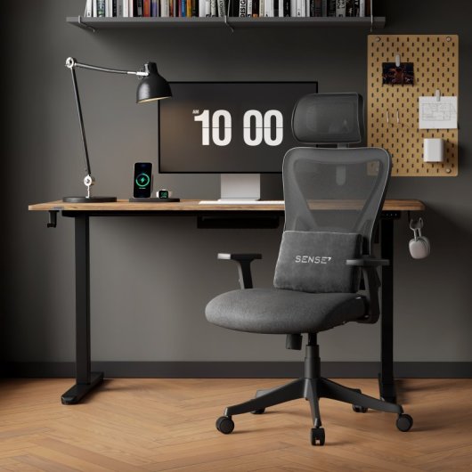 Silla de Oficina Sense7 TONE Ergonómica, Reposacabezas, Respaldo Malla, Hasta 130kg