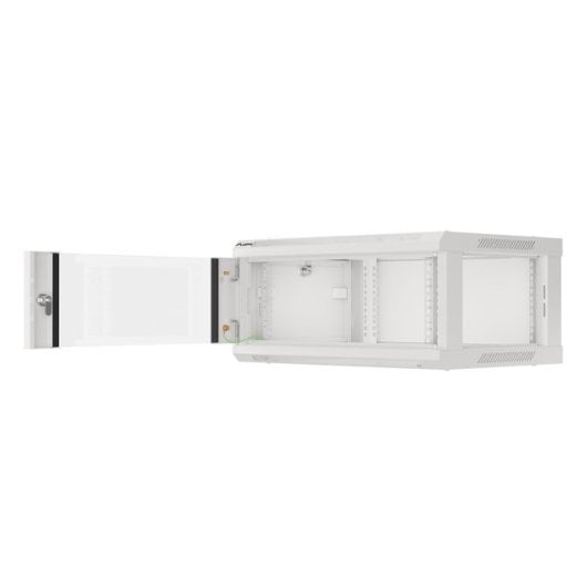 Bastidor de pared Lanberg WF01-6404-10S 4U 19'' 60kg IP20 Gris vidriado autocierre