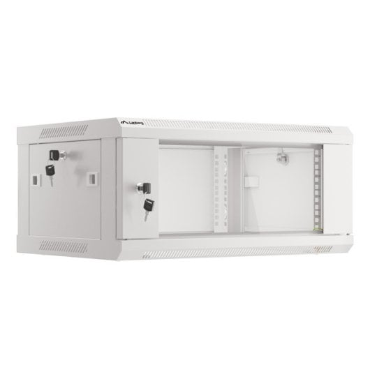 Bastidor de pared Lanberg WF01-6404-10S 4U 19'' 60kg IP20 Gris vidriado autocierre