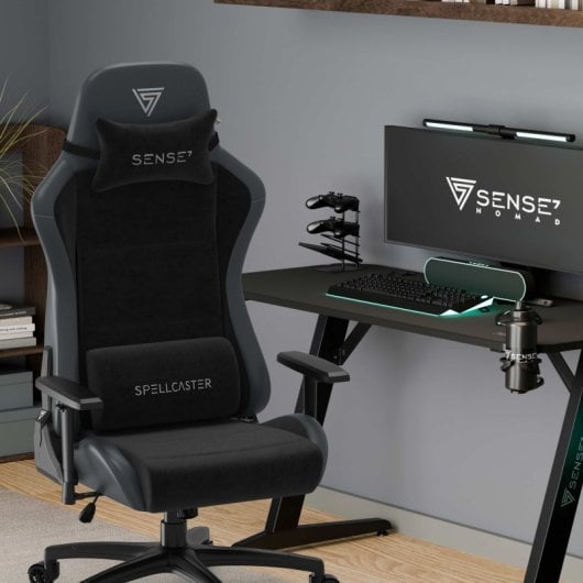 SENSE7 Spellcaster FUKU XL PU Silla Gaming Ergonómico Ajustable Soporte Lumbar Negra