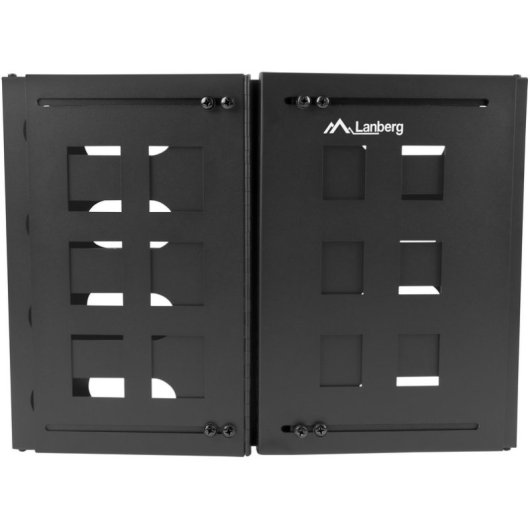 Estructura de rack Lanberg FB01-5408-10B 8U Pared 19" Ajustable Acero Negro 2,9kg