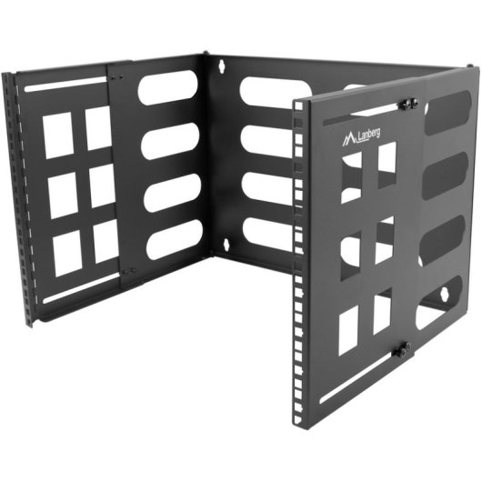 Estructura de rack Lanberg FB01-5408-10B 8U Pared 19" Ajustable Acero Negro 2,9kg
