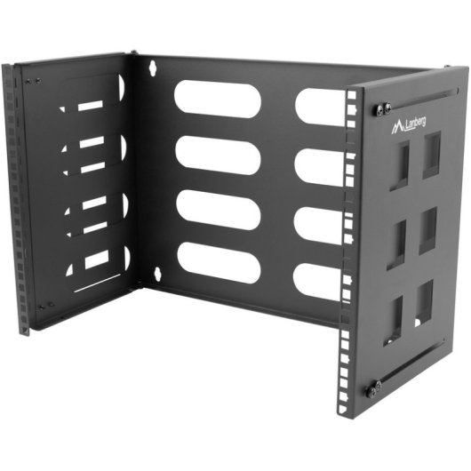 Estructura de rack Lanberg FB01-5408-10B 8U Pared 19" Ajustable Acero Negro 2,9kg