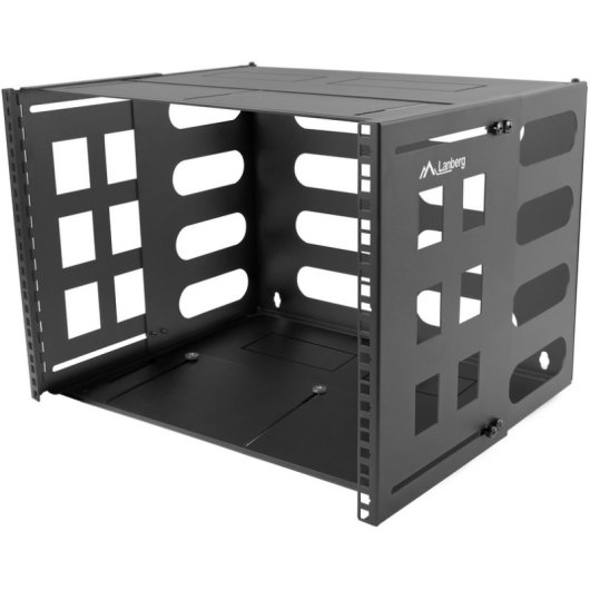 Estructura de rack Lanberg FB01-5408-10B 8U Pared 19" Ajustable Acero Negro 2,9kg