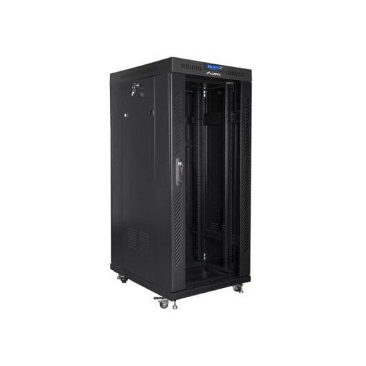 Rack Lanberg FF01-6827-12BL 27U 1200 kg Preto com Ventilação e Display LCD Rack Lanberg FF01-6827-12BL 27U 1200 kg Preto com Ventilação e Display LCD