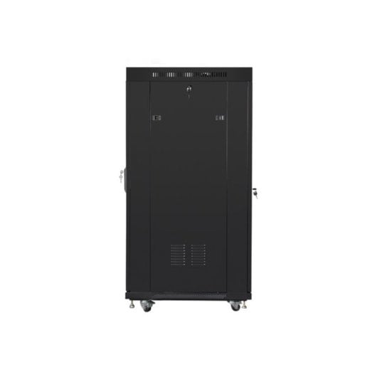 Rack Lanberg FF01-6827-12BL 27U 1200 kg Preto com Ventilação e Display LCD Rack Lanberg FF01-6827-12BL 27U 1200 kg Preto com Ventilação e Display LCD