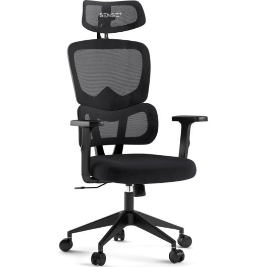 Silla Sense7 VENO Respaldo Ajustable Reposabrazos 7cm Malla Ventilada Soporta 120kg