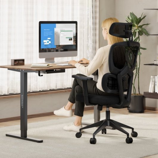 Silla Sense7 VENO Respaldo Ajustable Reposabrazos 7cm Malla Ventilada Soporta 120kg