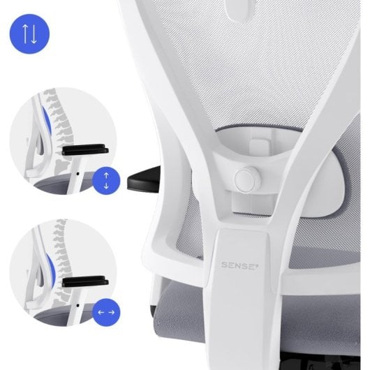 Silla de oficina Sense7 TONE Reposabrazos 4D Respaldo de Malla Ajustable Ergonomía 130kg