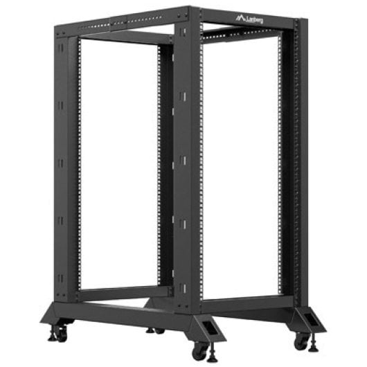 Rack abierto Lanberg OR01-6022-B 22U 19" 600kg acero autoinstalable negro 1000x600x1229mm