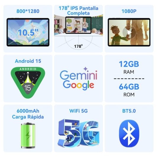 TABWEE T80 10″ 64GB WiFi 5G/2.4Ghz
