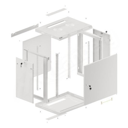Wand-Rack Lanberg WF01-6412-00S 12U IP20 Grau Stahl 60kg Wandmontage Wand-Rack Lanberg WF01-6412-00S 12U IP20 Grau Stahl 60kg Wandmontage