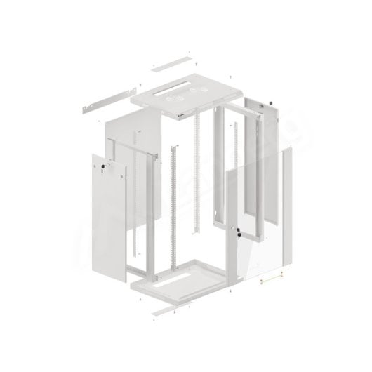 Bastidor da Parete Lanberg WF01-6418-10S 18U 60kg Grigio Bastidor da Parete Lanberg WF01-6418-10S 18U 60kg Grigio