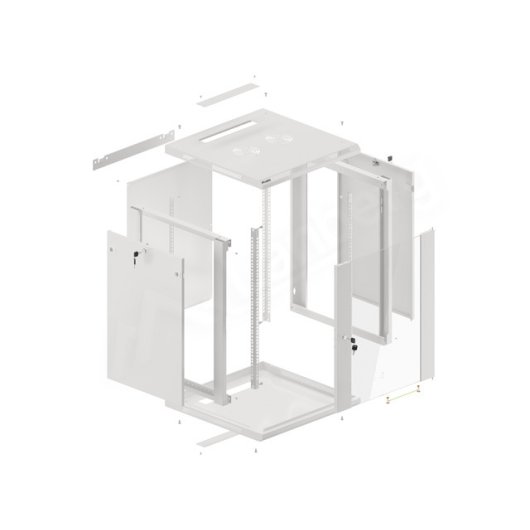 Wandrack Lanberg WF01-6615-10S 15U 60kg IP20 Grau Wandrack Lanberg WF01-6615-10S 15U 60kg IP20 Grau
