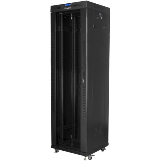 Armadio Rack Lanberg FF01-6642-12BL 42U 1200kg Nero con Porta Tempered Glass Armadio Rack Lanberg FF01-6642-12BL 42U 1200kg Nero con Porta Tempered Glass
