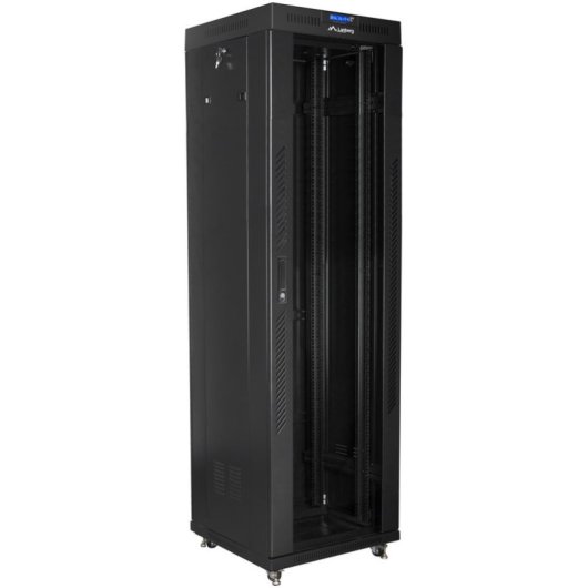Armadio Rack Lanberg FF01-6642-12BL 42U 1200kg Nero con Porta Tempered Glass Armadio Rack Lanberg FF01-6642-12BL 42U 1200kg Nero con Porta Tempered Glass