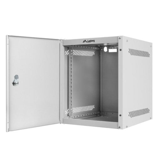 Bastidor de pared Lanberg WF10-2306-00S 6U 10" 20kg IP20 Gris Puerta Metálica
