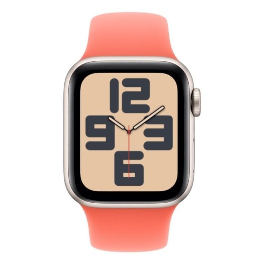 Bracelet en fluoroélastomère orange Apple MDRT4ZM/A pour Apple Watch 38 mm, 40 mm et 41 mm