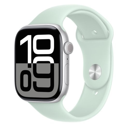 Apple MDT94ZM/A Aquamarin Fluorelastomer Clip-On-Armband, kompatibel mit Apple Watch 44–49 mm