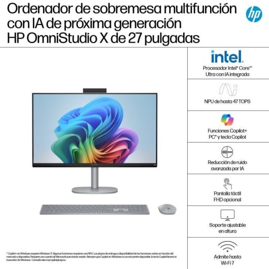 All-in-One HP OmniStudio X 27-cs1006ns Intel Core Ultra 5 16GB 1TB SSD Arc Graphics 27" Windows 11 Home