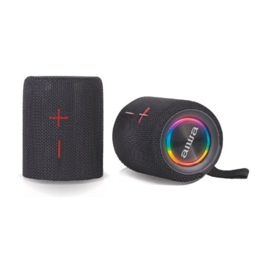 Altavoces Aiwa Portátiles Bluetooth 20W inalámbricos IPX5 RGB desmontables batería 2000mAh