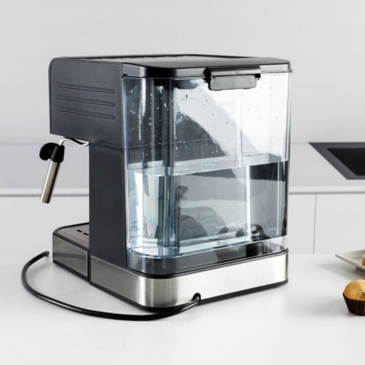 Cafetera Espresso Taurus Intenso Moka 1,6L 20 bares Supreme Cream Inox Calienta Tazas