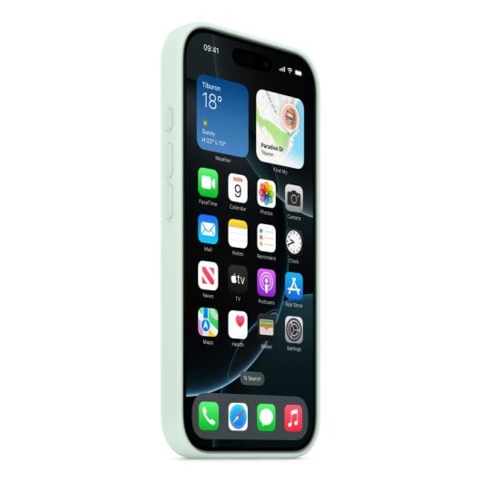 Apple MDG04ZM/A iPhone 16 Pro MagSafe Case Aquamarin Recyceltes Silikon