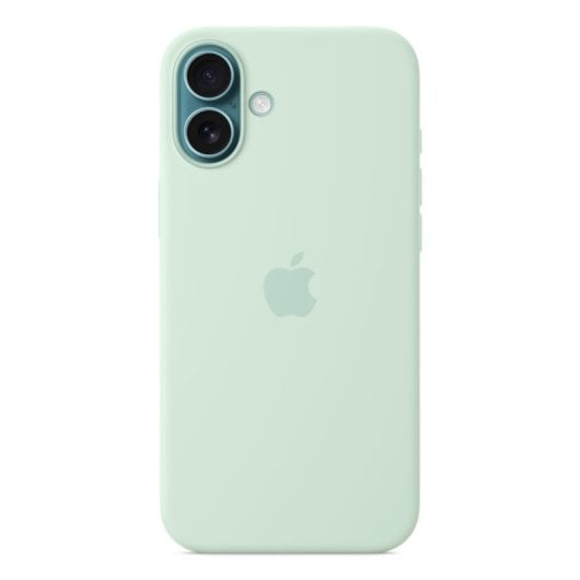 Coque en silicone MagSafe Apple MDGU4ZM/A pour iPhone 16 Plus, Aqua Microfibre