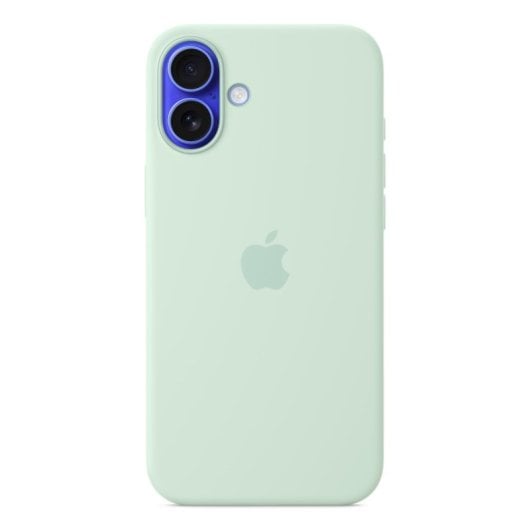 Coque en silicone MagSafe Apple MDGU4ZM/A pour iPhone 16 Plus, Aqua Microfibre