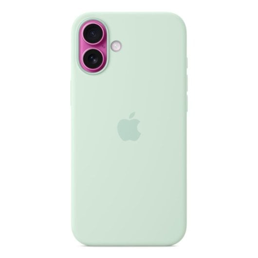 Coque en silicone MagSafe Apple MDGU4ZM/A pour iPhone 16 Plus, Aqua Microfibre