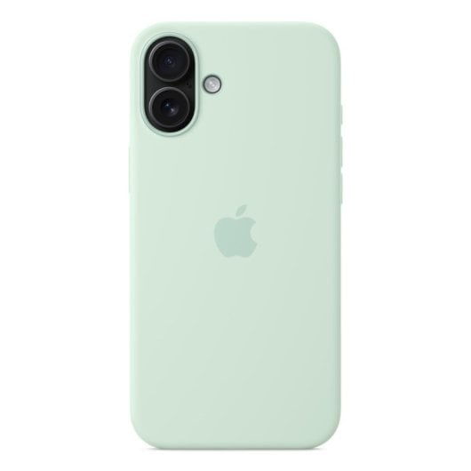 Coque en silicone MagSafe Apple MDGU4ZM/A pour iPhone 16 Plus, Aqua Microfibre