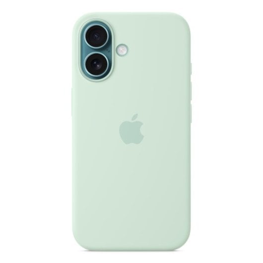 Custodia Apple MDGP4ZM/A MagSafe per iPhone 16, in silicone riciclato, acquamarina, 6,1"