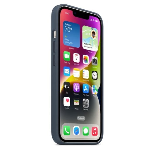 Funda Apple MW5T3ZM/A para iPhone 14 6.1? color Marina diseño monocromo