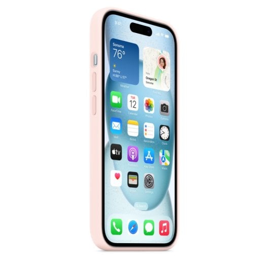 Funda Apple MXPH3ZM/A Rosa para iPhone 15, 15.5 cm (6.1?) Monocromo
