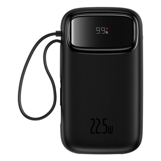 Powerbank Baseus QPOW 2 10000 mAh 22,5 W Lithium Schwarz Doppelkabel