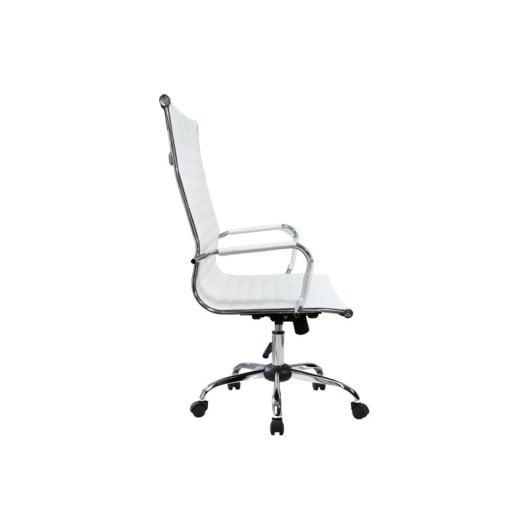 Silla de oficina Equip 651017 acolchada blanca algodón polipiel nylon REACH