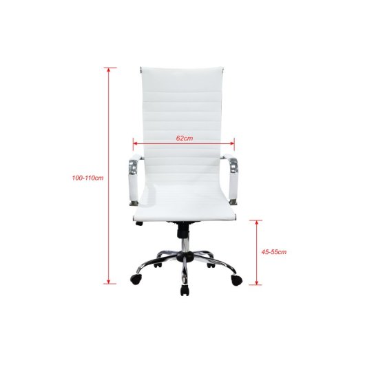 Silla de oficina Equip 651017 acolchada blanca algodón polipiel nylon REACH