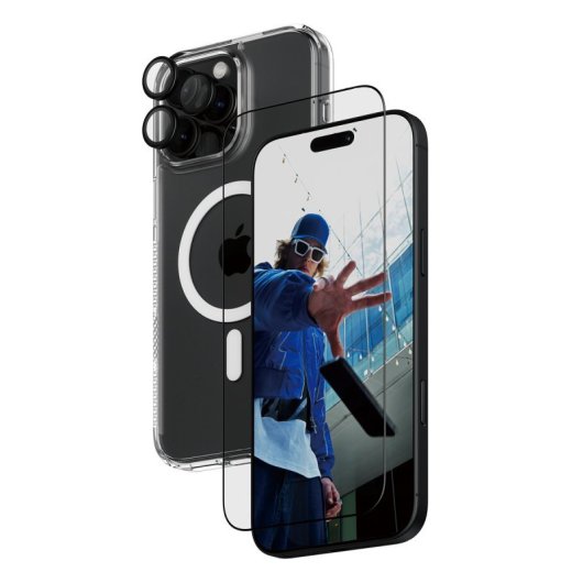 Protector de pantalla PanzerGlass iPhone 16 Pro Max Vidrio templado sin burbujas anti-huellas