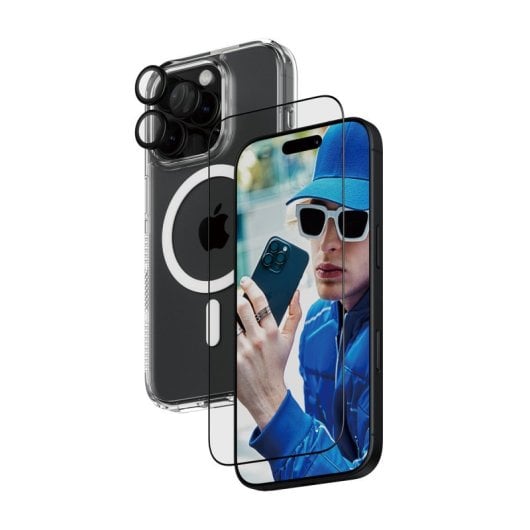 Protector de pantalla PanzerGlass iPhone 16 Pro vidrio templado transparente anti-huellas